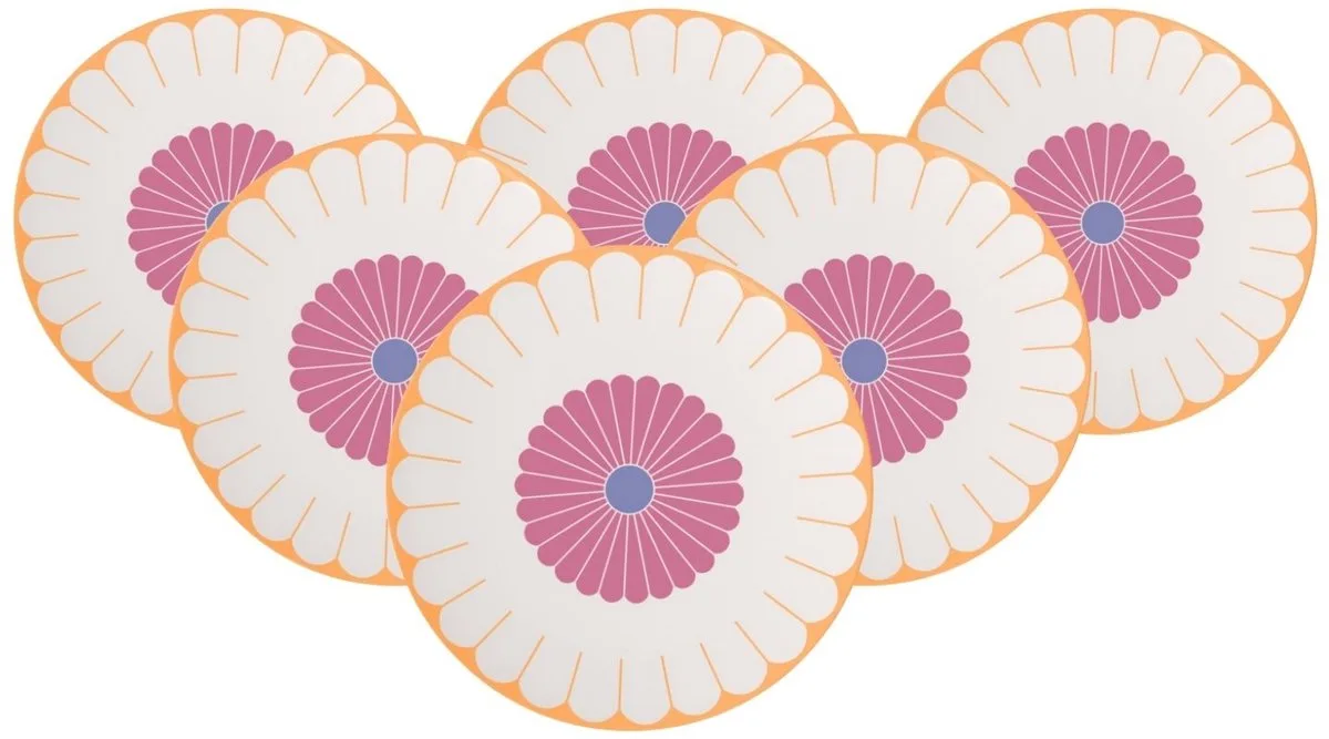 Servierplatten Fleur Couleur ø 31,8 cm Set van 6 van Villeroy & Boch in Meerkleurig – productfoto