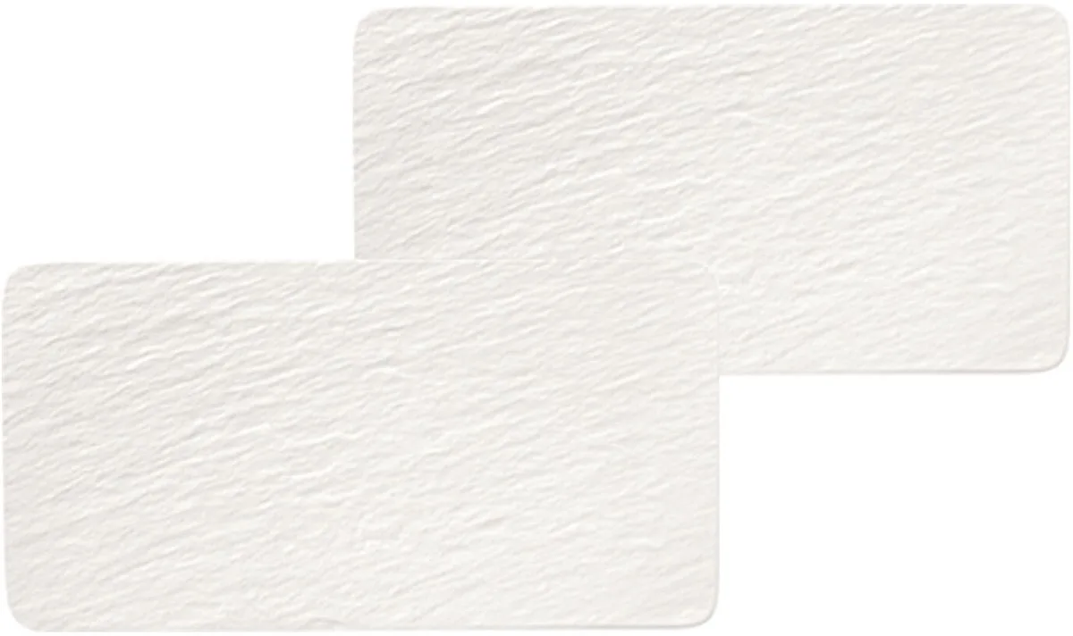Servierplatten Manufacture Rock Set van 2 van Villeroy & Boch in Wit-gekleurd – productfoto