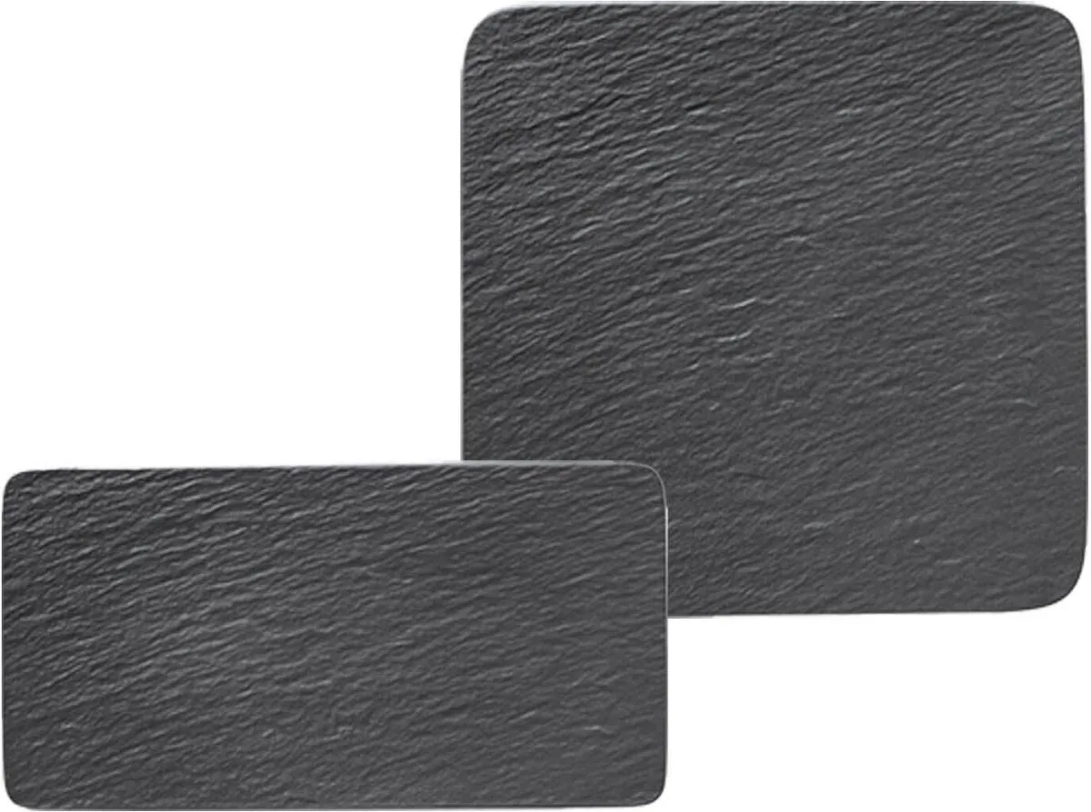 Servierplatten Manufacture Rock Set van 2 by Villeroy & Boch in Zwart-gekleurd – product photo
