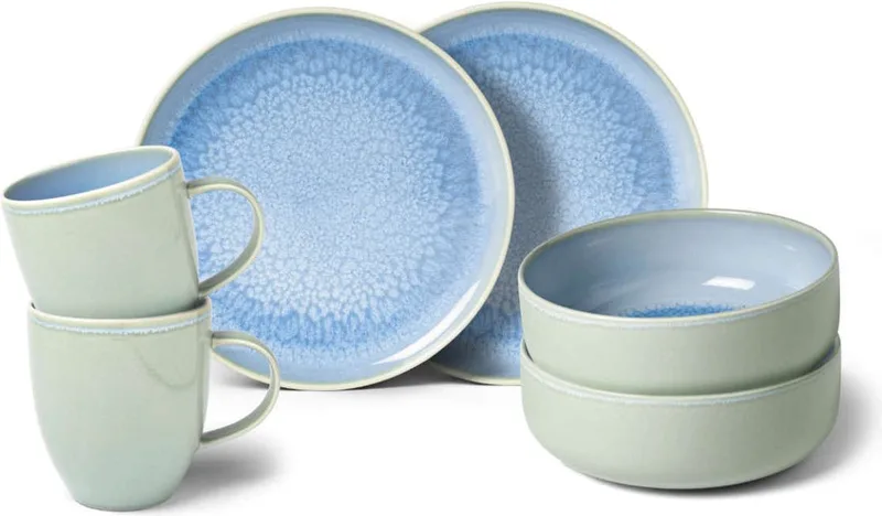 Serviesset Crafted - Blueberry Turquoise - 6-delig - 2 Personen by Villeroy & Boch in Blue – product photo