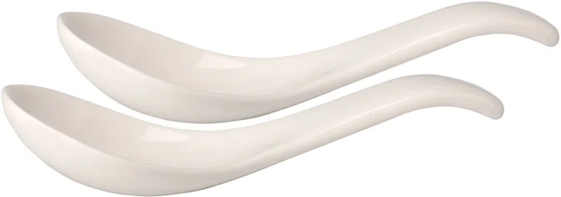 Soup Passion Asia Löffel 2er Pack Porzellan von Villeroy & Boch in Weiß – Produktfoto