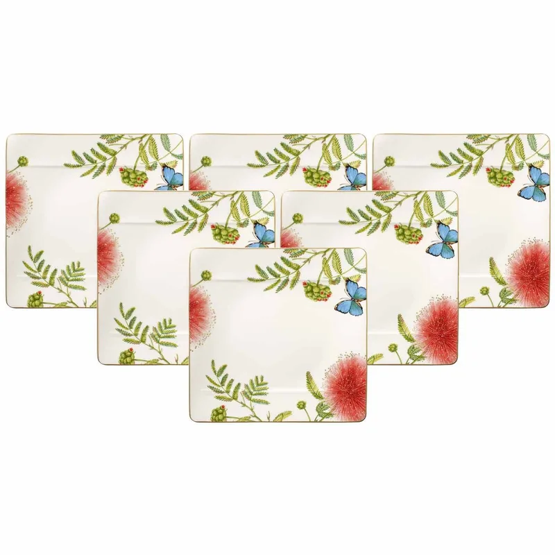 Speiseteller Amazonia 27 x 27 cm Set van 6 by Villeroy & Boch in Gekleurd – product photo