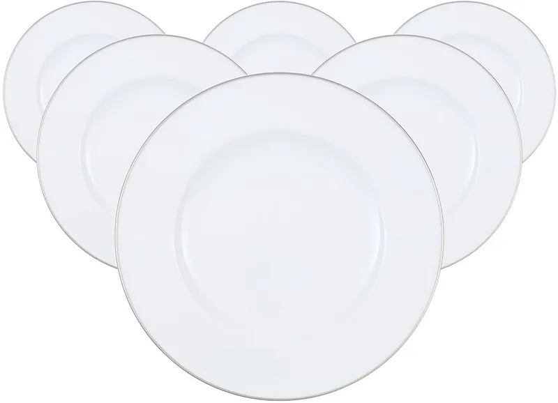 Speiseteller Anmut Platinum No. 1 ø 27,7 cm Set van 6 fra Villeroy & Boch i Wit-gekleurd – produktbillede
