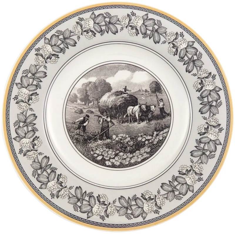 Speiseteller Audun Ferme ø 27,1 cm fra Villeroy & Boch i Wit-grijs-geel – produktbillede