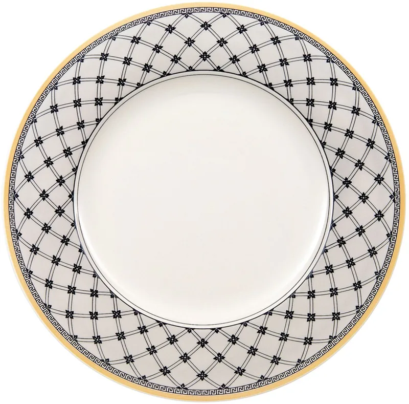Speiseteller Audun Promenade ø 27,1 cm de Villeroy & Boch en Wit-grijs-geel – photo produit