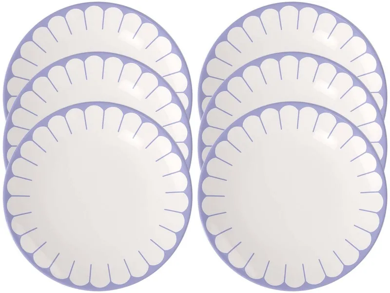 Speiseteller Fleur Couleur ø 26,6 cm Set van 6 van Villeroy & Boch in Blauw – productfoto