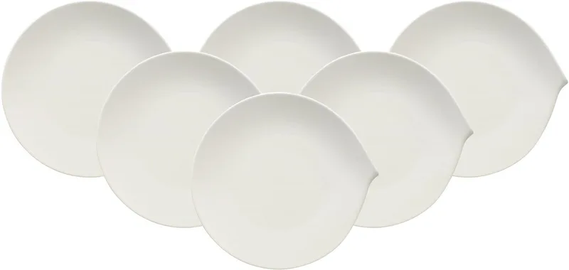 Speiseteller Flow ø 27 cm Set van 6 by Villeroy & Boch in Wit-gekleurd – product photo