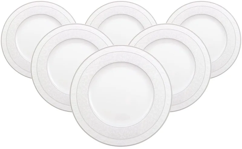 Speiseteller Gray Pearl ø 27,5 cm Set van 6 by Villeroy & Boch in Wit-gekleurd – product photo