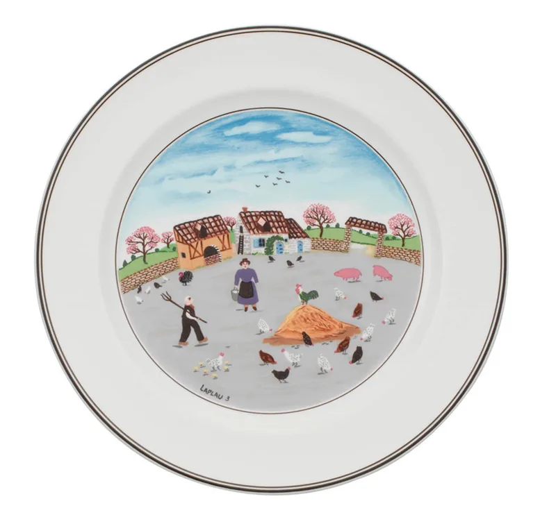 Speiseteller Hühnerhof Design Naif ø 27 cm de Villeroy & Boch en Gekleurd – photo produit