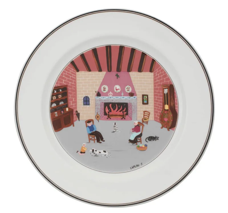 Speiseteller Kamin Design Naif ø 27 cm by Villeroy & Boch in Gekleurd – product photo