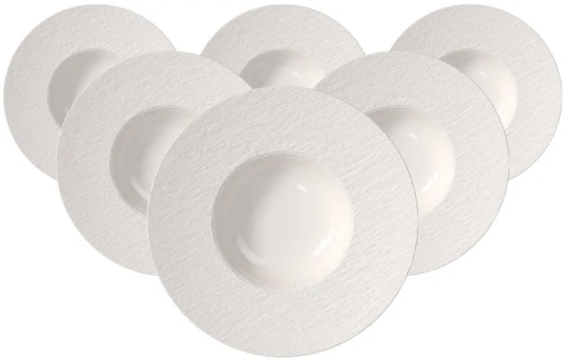 Speiseteller Manufacture Ice ø 28 cm Set van 6 fra Villeroy & Boch i Wit-gekleurd – produktbillede