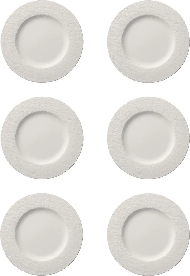 Speiseteller Manufacture Rock ø 27.0 cm Set van 6 de Villeroy & Boch en Wit-gekleurd – photo produit