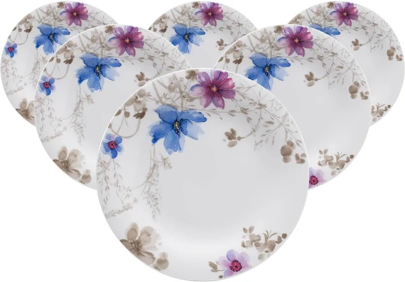 Speiseteller Mariefleur Gris Basic ø 26,8 cm Set van 6 von Villeroy & Boch in Gekleurd – Produktfoto
