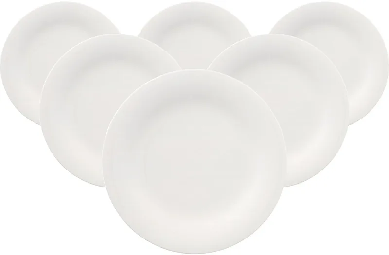 Speiseteller New Cottage Basic ø 26,8 cm Set van 6 by Villeroy & Boch in Wit-gekleurd – product photo