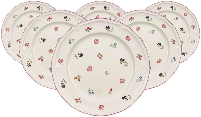 Speiseteller Petite Fleur ø 26,7 cm Set van 6 by Villeroy & Boch in Wit-gekleurd – product photo