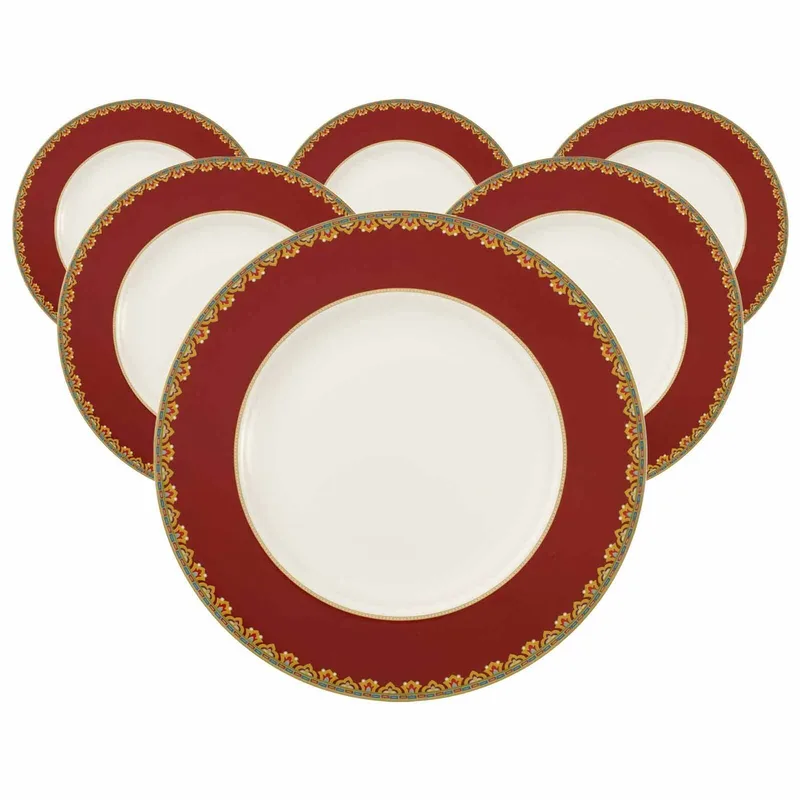 Speiseteller Samarkand Rubin ø 27,7 cm Set van 6 de Villeroy & Boch en Gekleurd – photo produit