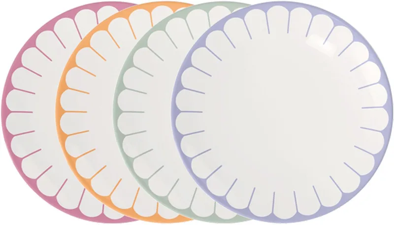 Speiseteller-Set Fleur Couleur ø 26,6 cm Set van 4 by Villeroy & Boch in Gekleurd – product photo