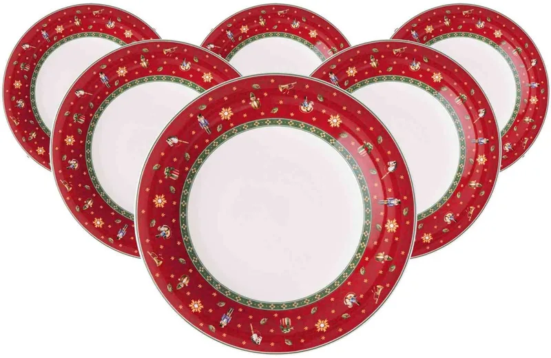 Speiseteller Toy's Delight ø 26,8 cm Set van 6 fra Villeroy & Boch i Rød – produktbillede