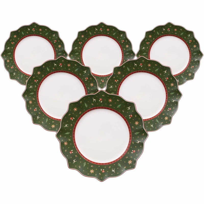 Speiseteller Toy's Delight ø 28,4 cm Set van 6 by Villeroy & Boch in Green – product photo
