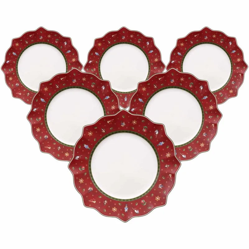 Speiseteller Toy's Delight ø 28,4 cm Set van 6 by Villeroy & Boch in Red – product photo