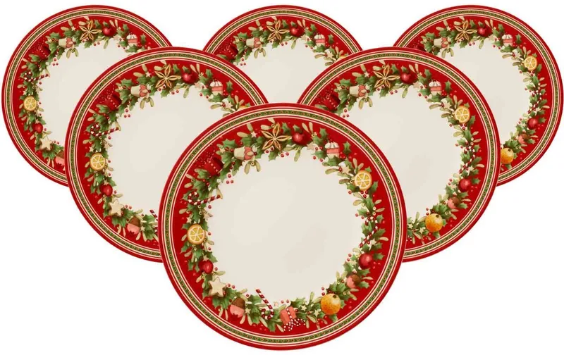 Speiseteller Winter Bakery Delight ø 27,4 cm Set van 6 by Villeroy & Boch in Gekleurd – product photo