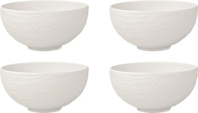 Suppen Bol Manufacture Rock Blanc Ø 12,5 cm Set van 4 von Villeroy & Boch in Wit-gekleurd – Produktfoto