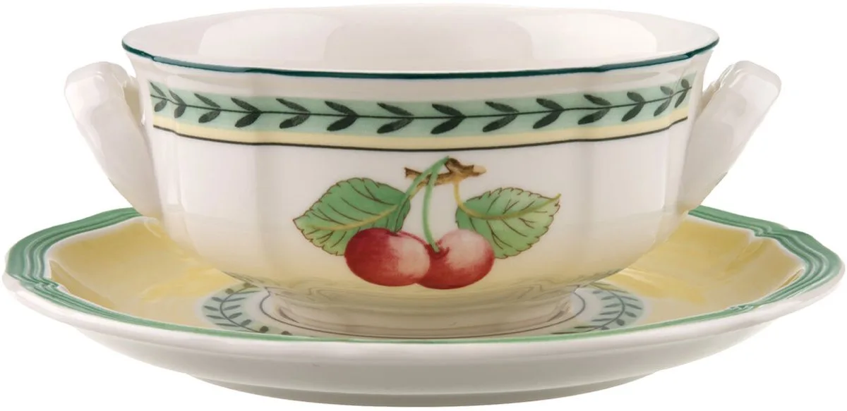 Suppentasse mit Untertasse French Garden Fleurence 240 ml von Villeroy & Boch in Mehrfarbig – Produktfoto