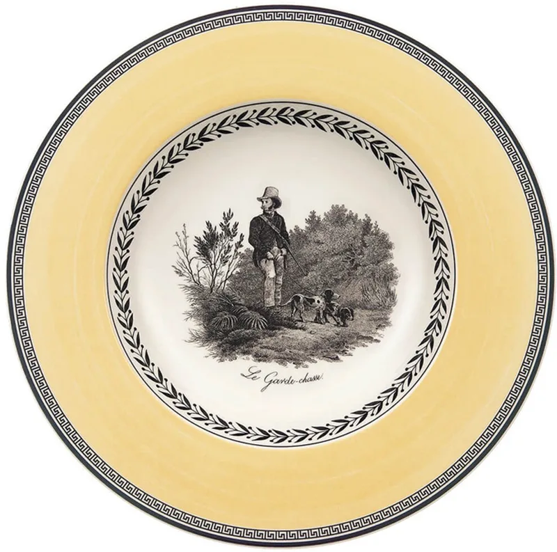Suppenteller Audun Chasse ø 24,2 cm von Villeroy & Boch in Wit-grijs-geel – Produktfoto