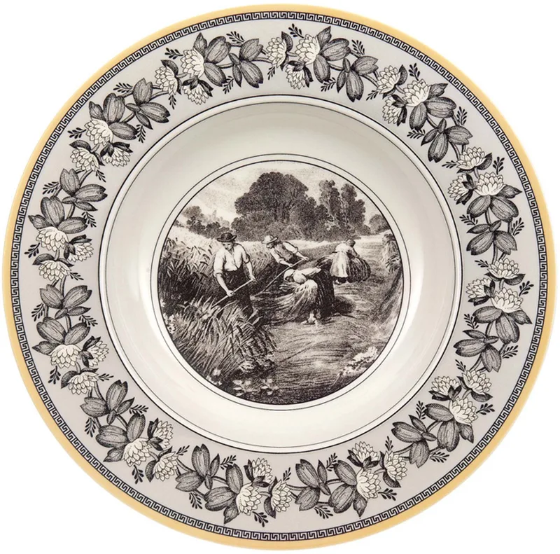 Suppenteller Audun Ferme ø 24,2 cm von Villeroy & Boch in Wit-grijs-geel – Produktfoto