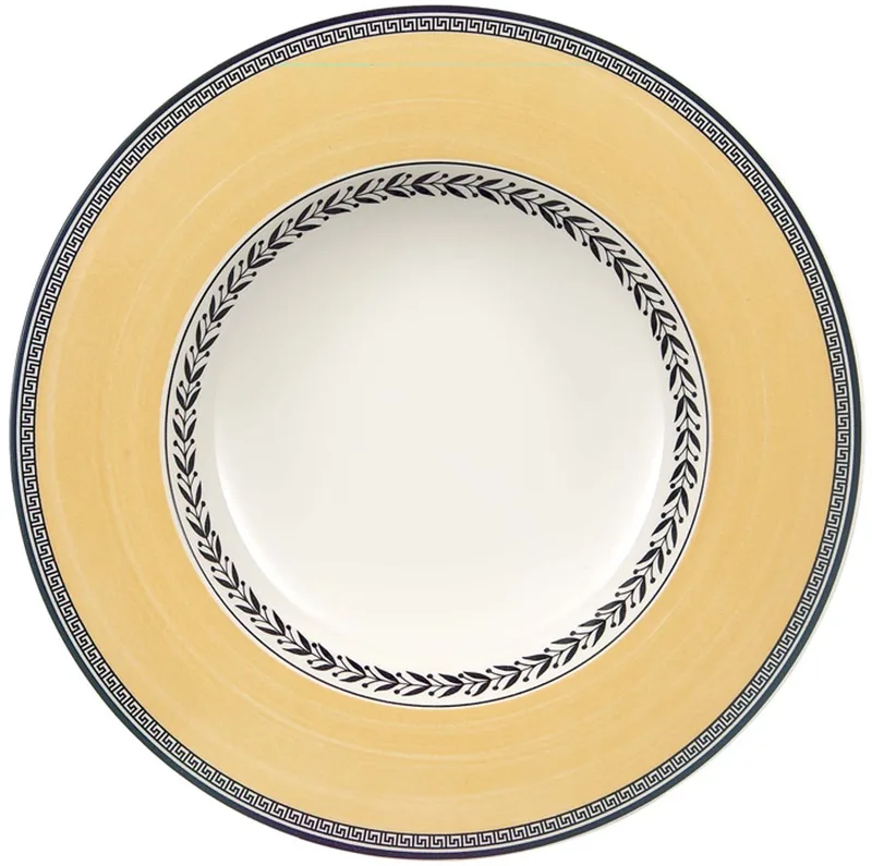 Suppenteller Audun Fleur ø 24,2 cm de Villeroy & Boch en Wit-grijs-geel – photo produit