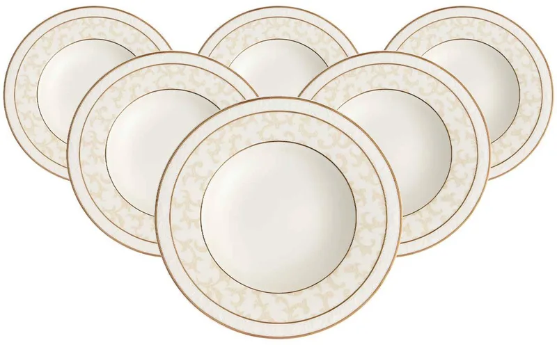 Suppenteller Ivoire ø 24,8 cm Set van 6 de Villeroy & Boch en Wit-goud – photo produit