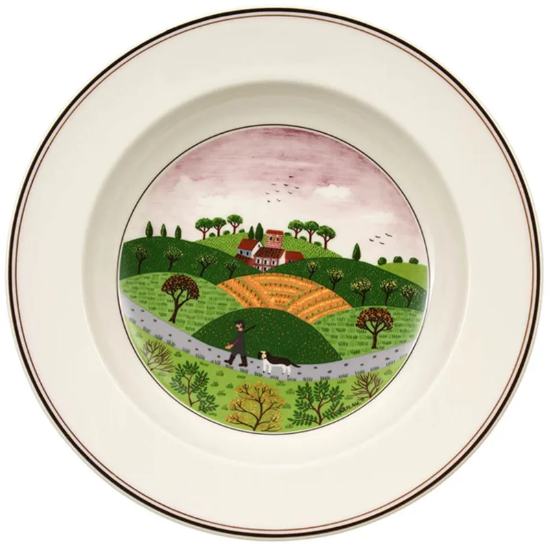 Suppenteller Jäger Design Naif ø 21 cm by Villeroy & Boch in Gekleurd – product photo