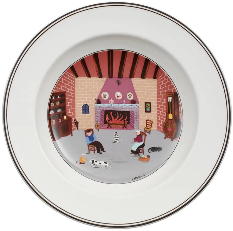 Suppenteller Kamin Design Naif ø 21 cm de Villeroy & Boch en Gekleurd – photo produit