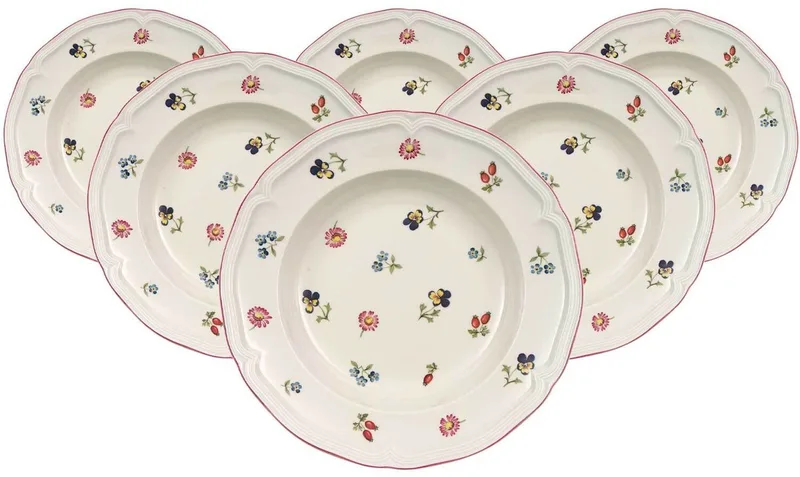 Suppenteller Petite Fleur ø 22,8 cm Set van 6 by Villeroy & Boch in Wit-gekleurd – product photo