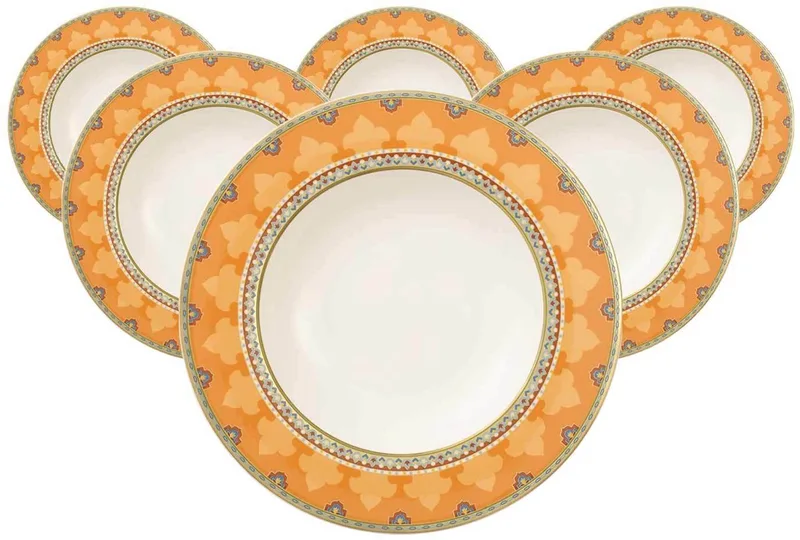 Suppenteller Samarkand Mandarin ø 24,8 cm Set van 6 by Villeroy & Boch in Gekleurd – product photo