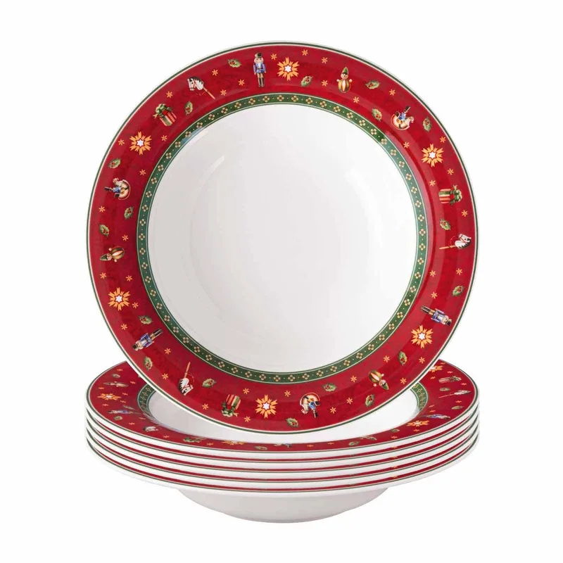 Suppenteller Toy's Delight ø 23 cm Set van 6 de Villeroy & Boch en Rouge – photo produit