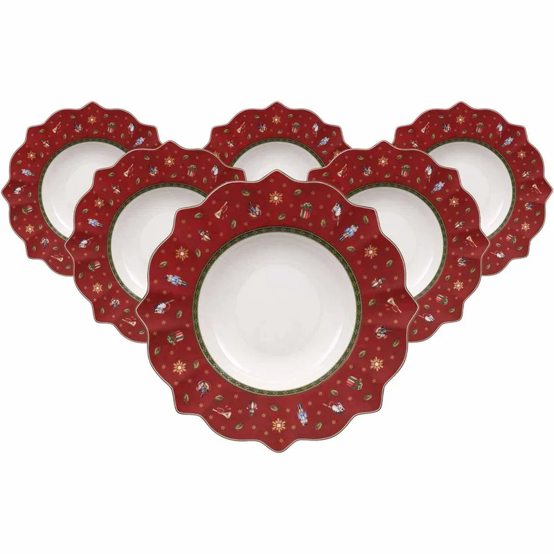 Suppenteller Toy's Delight ø 26,4 cm Set van 6 by Villeroy & Boch in Red – product photo