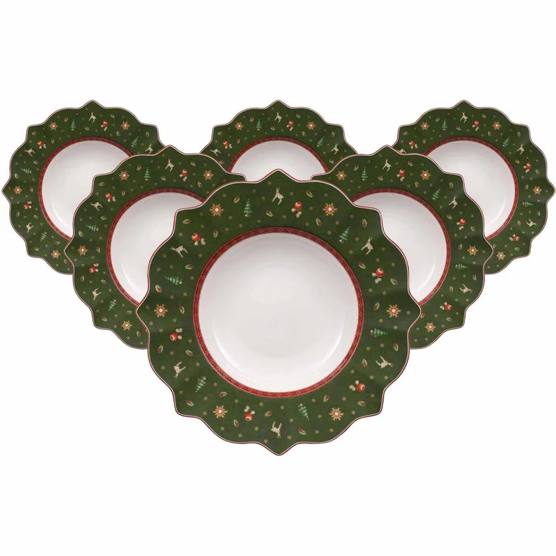 Suppenteller Toy's Delight ø 26 cm Set van 6 by Villeroy & Boch in Green – product photo