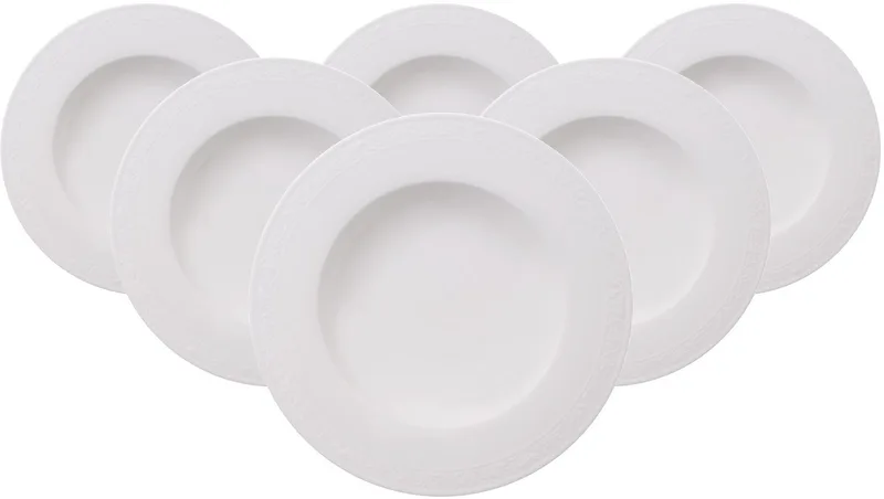 Suppenteller White Pearl ø 24,8 cm Set van 6 by Villeroy & Boch in Wit-gekleurd – product photo