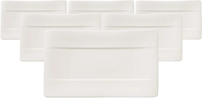 Sushi-Teller Modern Grace 24 x 14 cm Set van 6 by Villeroy & Boch in Wit-gekleurd – product photo