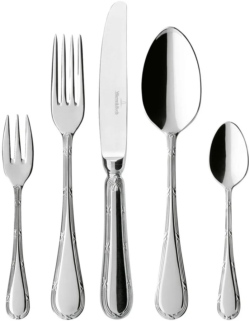 Tafelbesteck Kreuzband Septfontaines 180-tlg. von Villeroy & Boch in Silber – Produktfoto