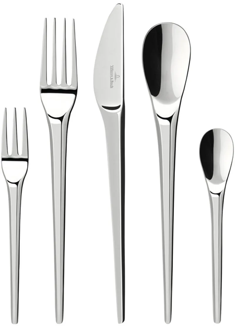 Tafelbesteck NewMoon 180-tlg. by Villeroy & Boch in Silver – product photo