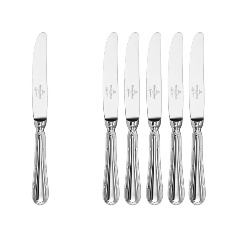 Tafelmesser Kreuzband Septfontaines 225 mm Set van 6 by Villeroy & Boch in Silver – product photo