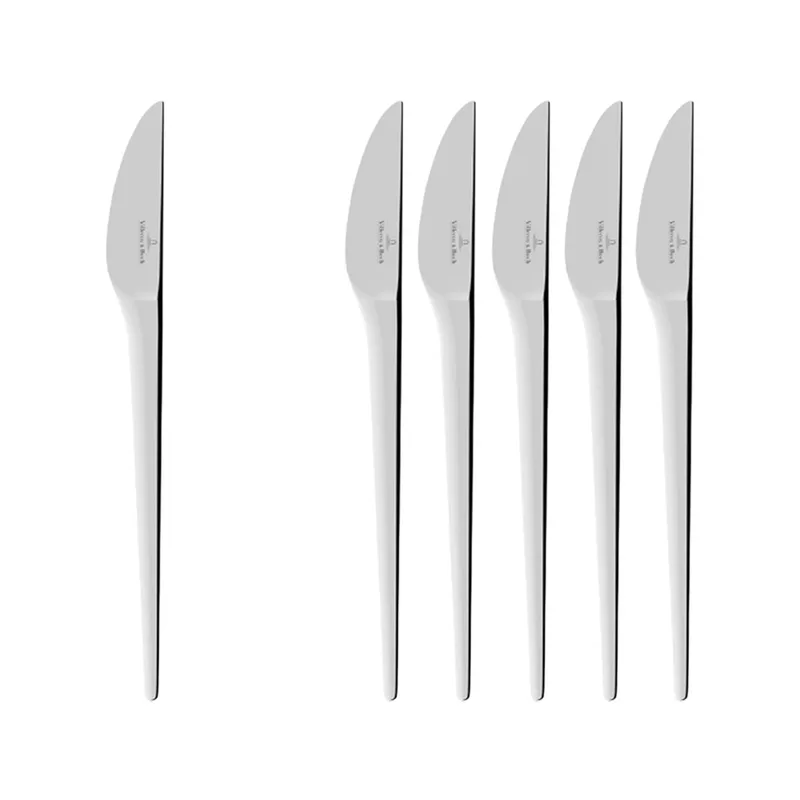 Tafelmesser NewMoon 231 mm Set van 6 by Villeroy & Boch in Silver – product photo