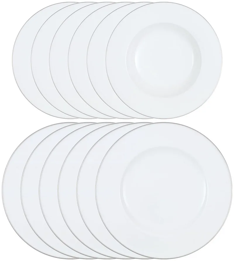 Tafelservice Anmut Platinum No.1 Set van 12 by Villeroy & Boch in Wit-gekleurd – product photo
