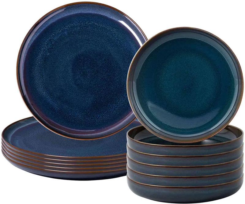 Tafelservice Crafted Set van 12 by Villeroy & Boch in Denim – product photo