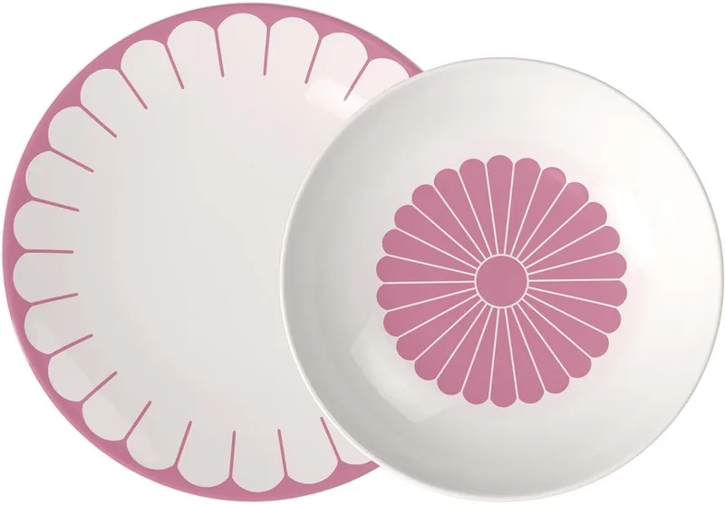 Tafelservice Fleur Couleur Set van 12 by Villeroy & Boch in Cassis – product photo