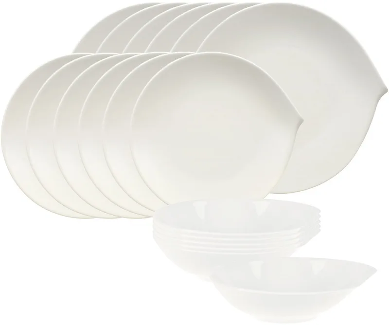 Tafelservice Flow Set van 18 by Villeroy & Boch in Wit-gekleurd – product photo