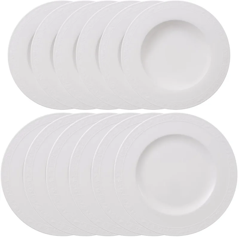 Tafelservice White Pearl Set van 12 von Villeroy & Boch in Wit-gekleurd – Produktfoto