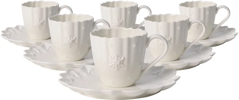 Tassen mit Untertassen Toy's Delight Royal Classic 180 ml Set van 6 von Villeroy & Boch in Wit-gekleurd – Produktfoto